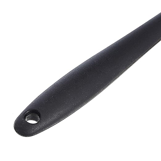 Amazon Basics Non-Stick Heat Resistant Rectangular Silicone Spatula Set, 2 Small & 2 Large Spatulas, Black, Pack of 4