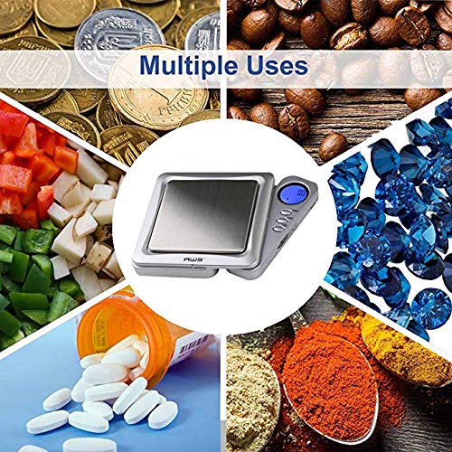 American Weigh Scales 650g x 0.1g Digital Pocket Scale 0.1g Accuracy-Blade Series | Precision Mini Scale, Small Digital Gram Scale for Kitchen, Gold, Gems & Coin Scale, Smart Digital & Compact Scale
