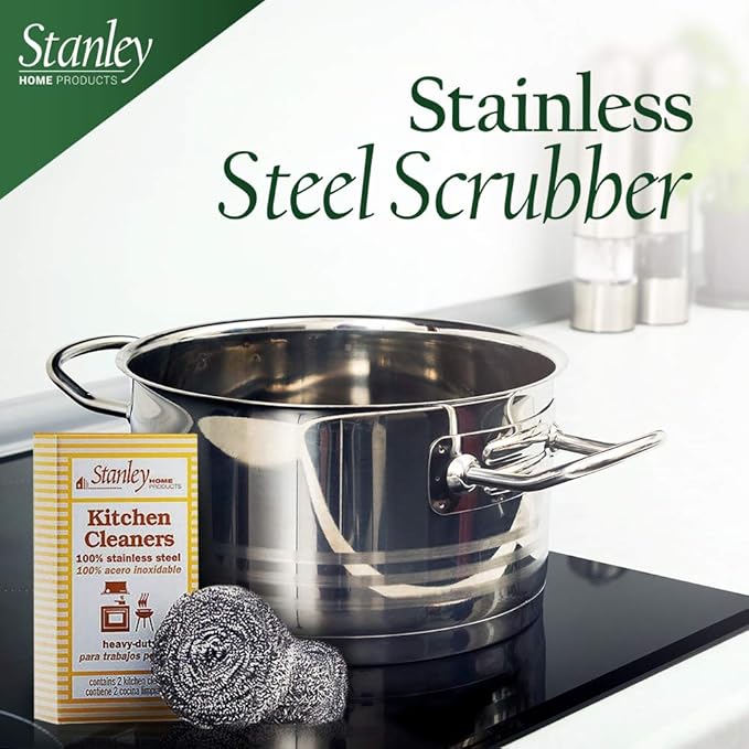 Stanley Home Products Stainless Steel Kitchen Scouring Cleaners (4 Cleaners Included)