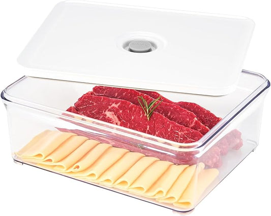 Premium Airtight Food Storage Containers, 4L(4.10qt) Smart One-Click Seal Lid, Patented Double Silicone Lining, 100% Leak Proof, BPA-FREE (Large Container 4.0)