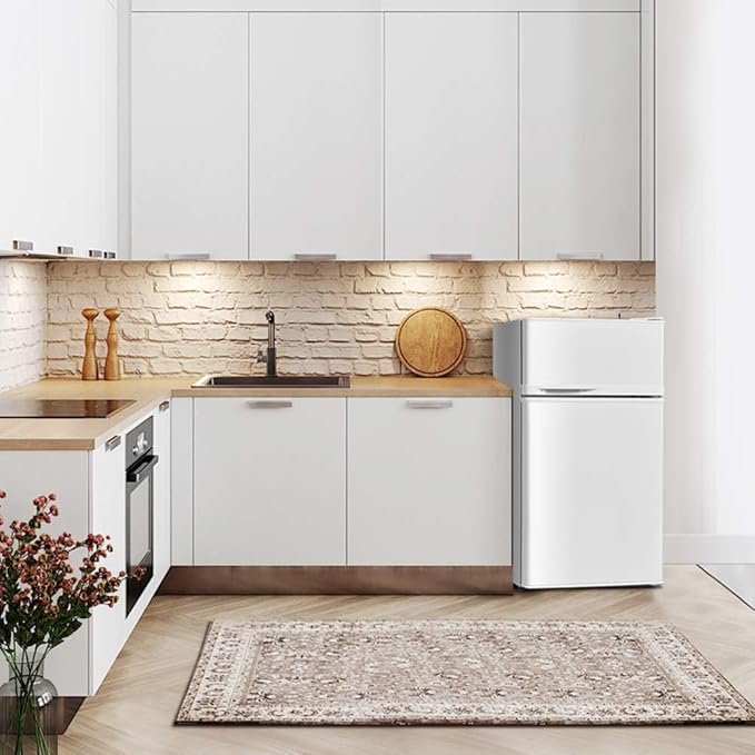 Safeplus 3.4 cu ft. Compact Refrigerator, Mini Fridge with Freezer and Shelves for Dorm Bedroom