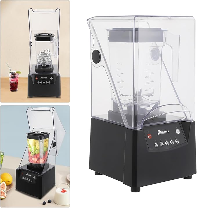Smoothie Machine,23000PRM Portable Blender with 5 Preset,Soundproof Cover,Professional Blender for Smoothies of Various Flavors,Juices,Smoothie Drinks