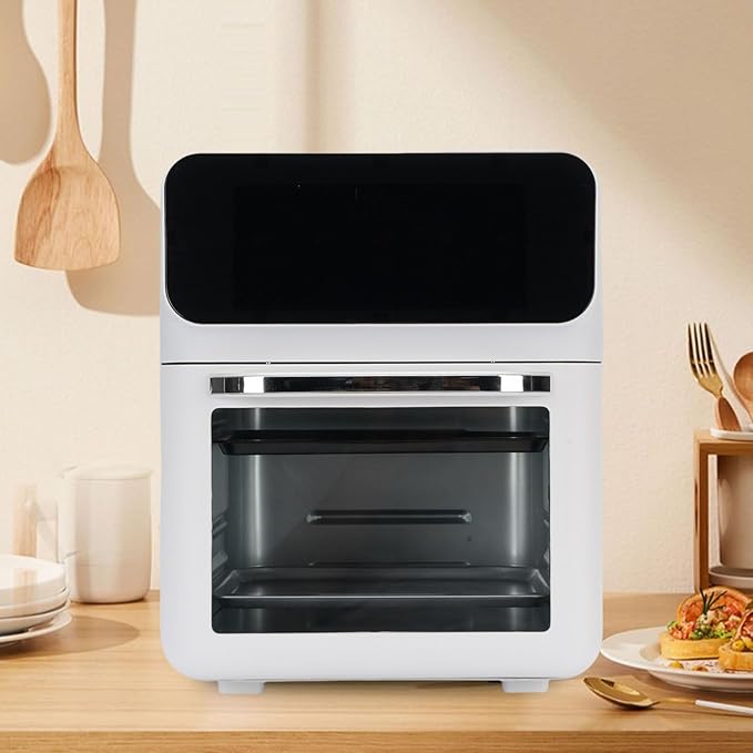 TOPINCN Air Fryer Toaster Oven Stainless Steel Non Stick Digital Fryer Large Capacity Multifunctional Kitchen Appliance with View Window for Baking Toasting Frying