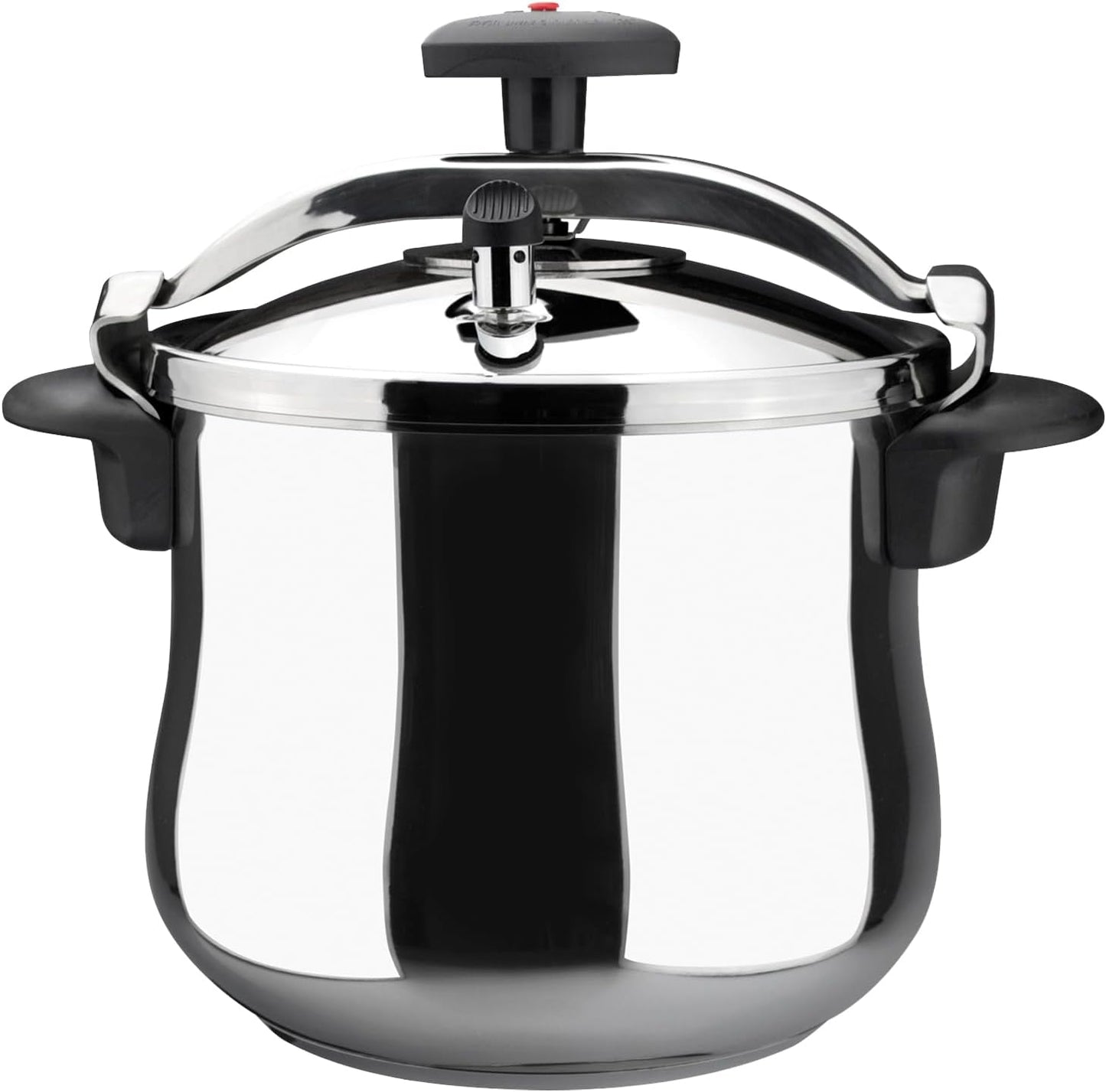 MAGEFESA Star Belly Pressure Cooker 10.6 Qt – 18/10 Stainless Steel, Rounded Bottom, 3 Safety Systems, Works on All Stovetops Including Induction, 8 PSI