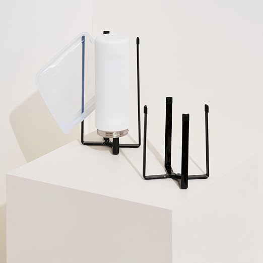 Yamazaki Home Tower Kitchen Multi Eco Stand - Multifunctional Compost Bag and Small Bottle Holder - Small - Steel