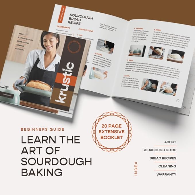 Enameled Cast Iron Dutch Oven for Professional Sourdough Bread Baking | 5.5 Quart Loaf Size Oval Cookware Pot with Lid | Triple-Layer Enamel Coating Pan with Non Stick Silicone Mat | Sea Salt