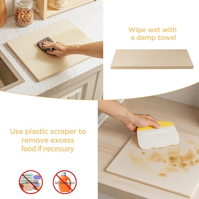 Pizza Stone for Oven and Grill, Heavy Duty Cordierite Baking Pan, Rectangular Baking Stone for Bread, Cookie,16x14 Inch