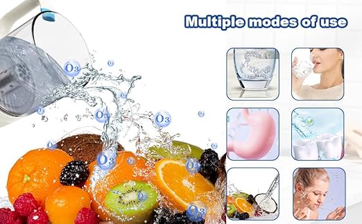 Ozone Water Water Cup O3Generator Fresh Oxygen Mouthwash Cup Hydrogen Water Generator,Brushing Teeth Glass Cup Water Machine Multi-Purpose Portable Rechargeable Ozone Water Purification Cup