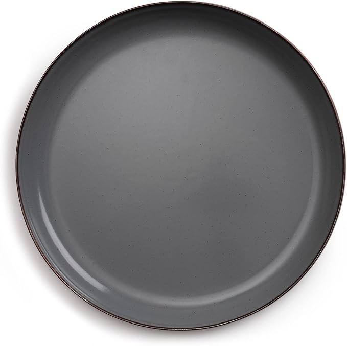 Barebones 8 Inch Salad Plate - Set of 2 Salad Plates - Enamelware Plates - Durable Kitchen or Camping Plate (Slate Gray)
