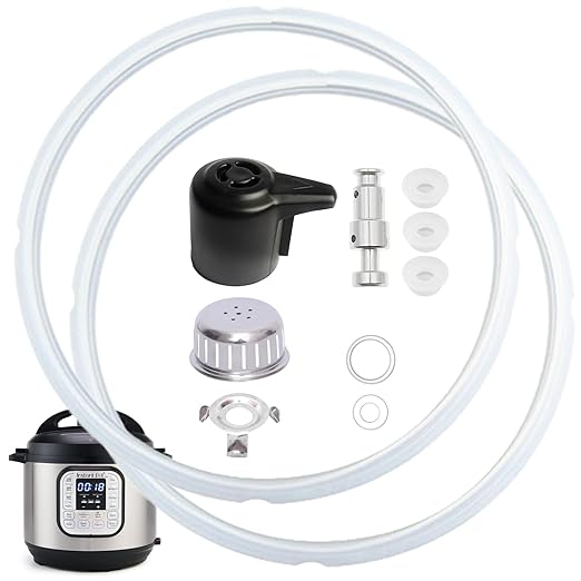 11 PCS Instant Pot Accessories for Duo 5, 6 Quart Qt IP-DUO50 IP-DUO60, InstantPot Replacement Parts Include 2 Sealing Ring, Steam Release Valve, Anti-Block Shield, Float Valve and Gasket