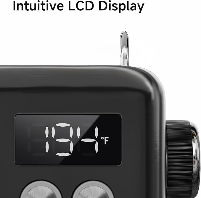 HIBREW H10A - 58mm Espresso Machine, Stainless Steel Body with Milk Frother, Customizable Settings, Smart Display + 20 Bar Pressure Gauge. (Black)