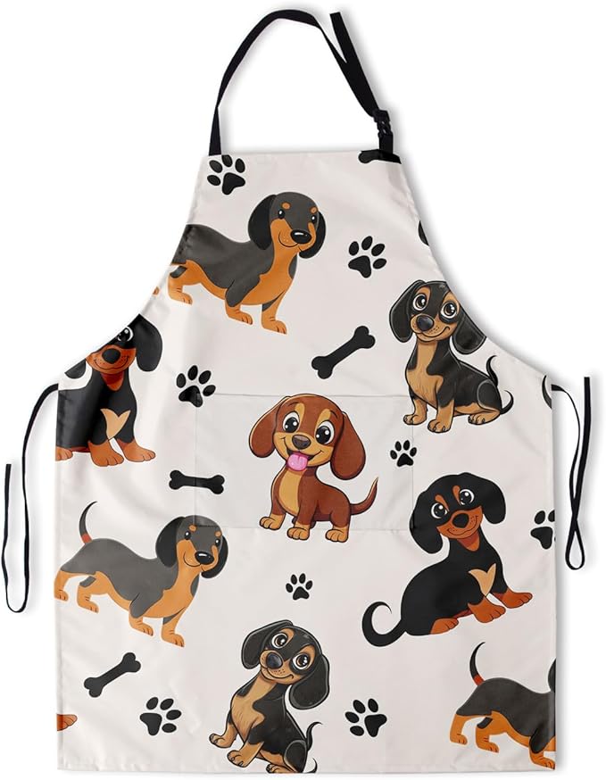 Funny Animal Apron with 2 Pockets Waterproof for Men Women Kitchen Garden Decor