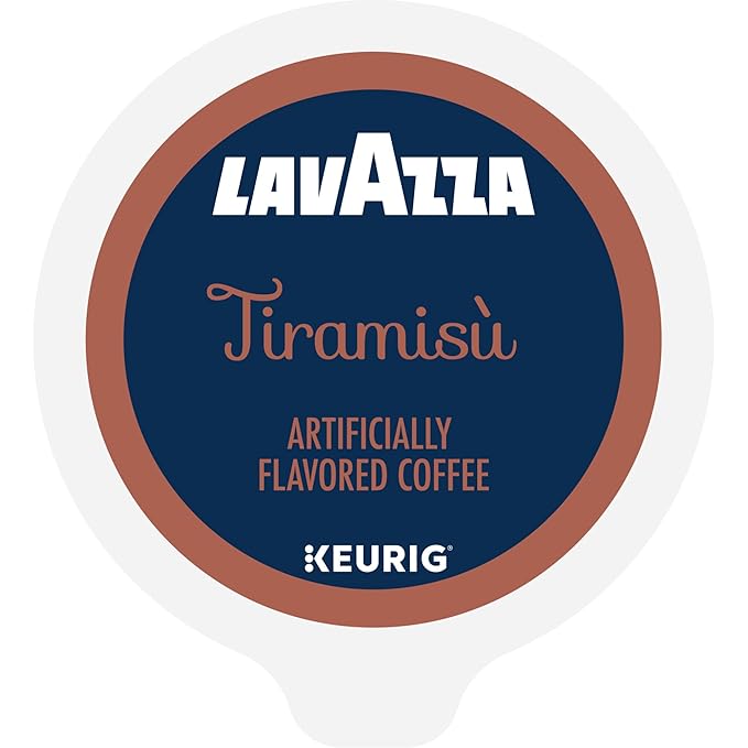Lavazza Tiramisù Coffee, Single Serve Keurig K-Cup Pods, Flavored Coffee, 88-Count Box (4 Packs of 22)