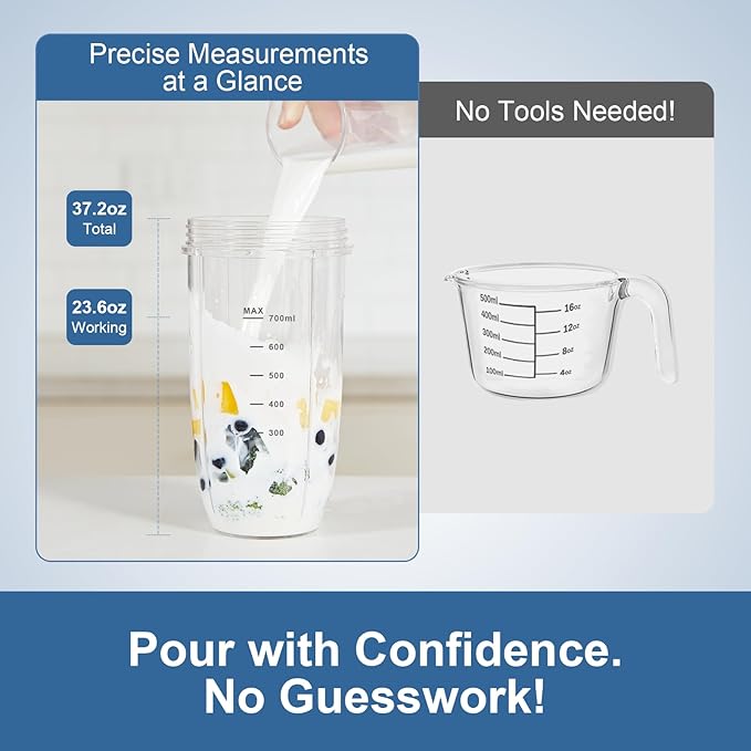 12-Piece Smoothie Blender Maker 25,000 RPM Personal Blender for Ice Crushing Smoothies & Frozen Drinks Nuts with 23oz, 32oz, 37oz Portable Cups Two 6-Leaf Stainless Steel Blades, Matte Black