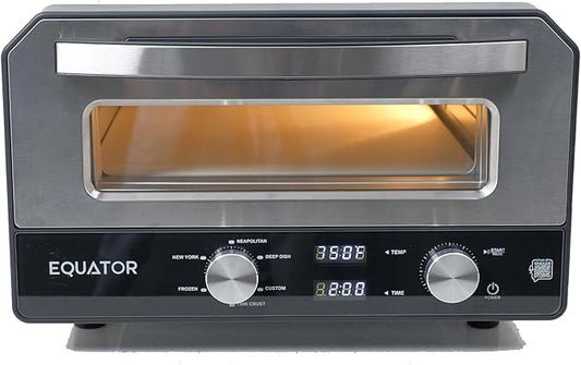 Equator ELECTRIC PIZZA OVEN Multi Program w/Baking Stone Countertop 0.5cf 110V for Home