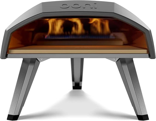 Ooni Koda 12 Propane Gas Outdoor Pizza Oven – 28mbar Portable Gas Oven, For Fire and Stonebaked 12 Inch Pizzas, Includes Gas Hose & Regulator, Countertop Pizza Maker
