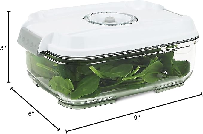 PrepSealer Food Saving Airtight Meal Prep BPA-free Tritan Vacuum Container (1.4L) - Pump not Included