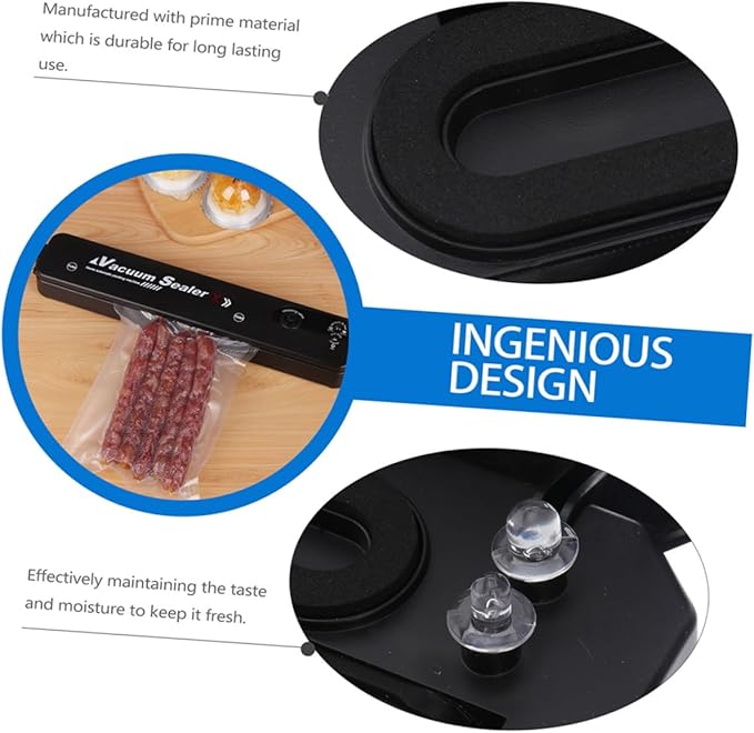 Healifty Automatic Vacuum Sealing Machine with Vacuum Bags Portable Kitchen Food Sealer for Home Use North America Plug Air Compression and Heat Sealing Tool for Fresh Food Preservation
