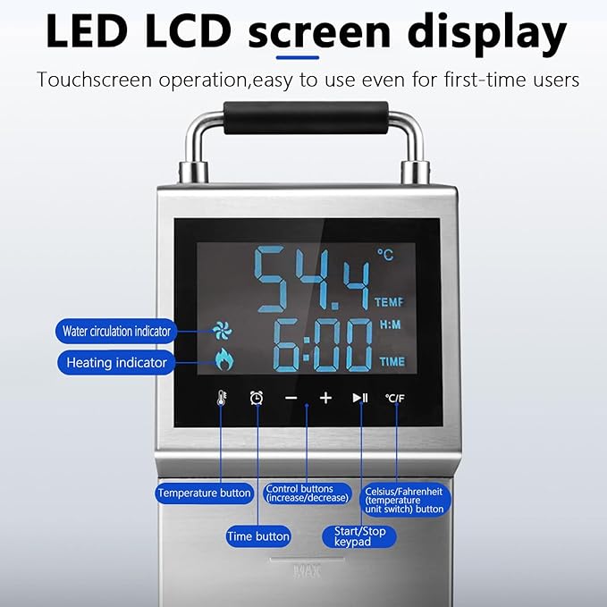 Sous Vide Precision Cooker 80L Immersion Circulator Sous Vide Machine Sous Vide Cookers Slow Cooker 0-99 Hours Time Adjustment,5-99℃ Temperature Control