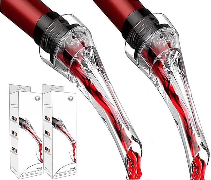 Wine Pourer 2pcs Premium Wine Aerator Pourer Professional Quality Wine Aerator Pourer Spout 2 Packs