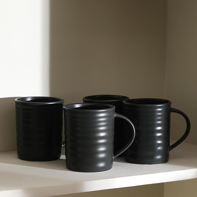 Stone Lain Orbit 16-Piece Dinnerware Set Stoneware, Charcoal