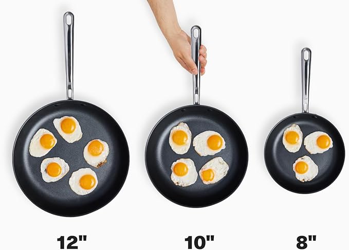Misen Premium Nonstick Frying Pan 8 Inch - Premium Skillet for Meat, Vegetables, Eggs, and More - Tough, Long Lasting, Non Stick Coating for Easy Cooking and Quick Clean Up