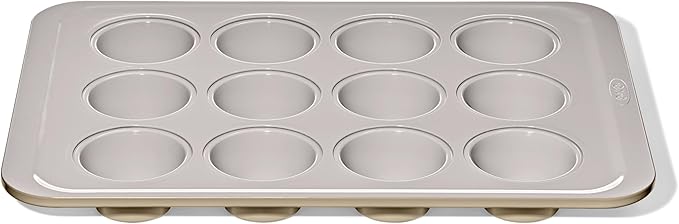 OXO Good Grips Non-Stick Pro Ceramic Coated Metal Bakeware 12 Cup Muffin Pan – Biscuit