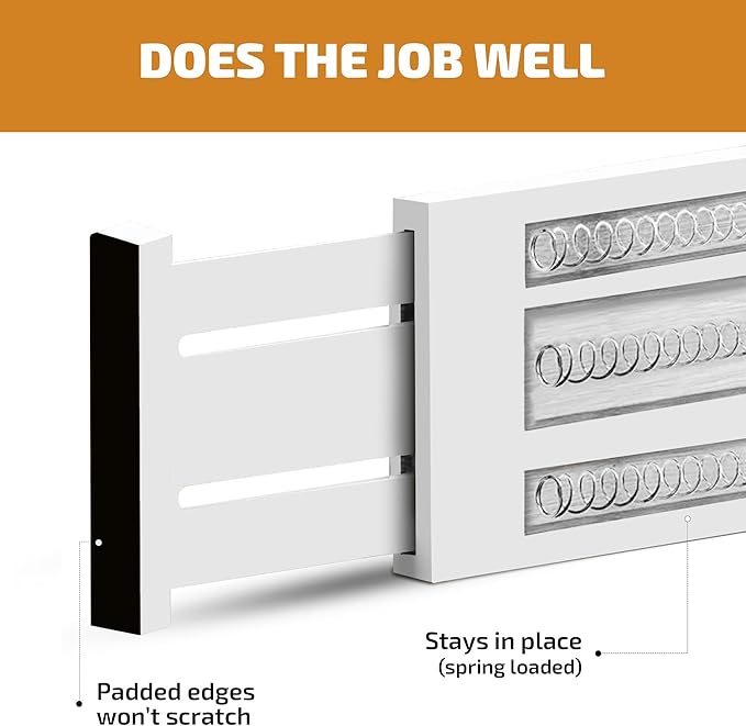 6 Pack Drawer Dividers 6 Inch High, 11”-17" Adjustable Bamboo Organizers Large Expandable Drawer Separators for Cloths, Dresser, Bedroom, Bathroom, Baby Drawer, Office & Kitchen Utensils (White)