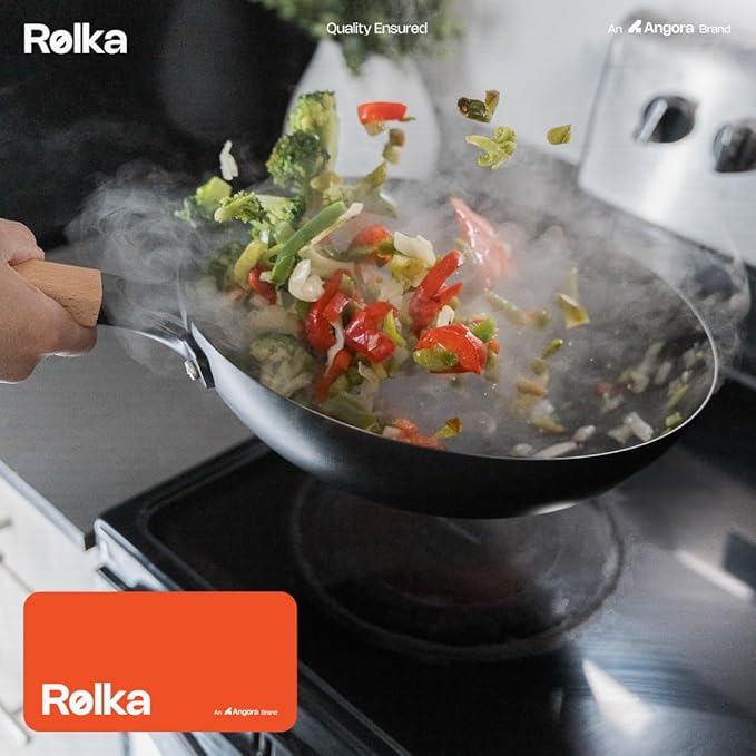 ANGORA BRANDS Wok Pan for Kitchen - Versatile Cookware - Good for Stir Fry - Nonstick Frying Pan - by Rolka
