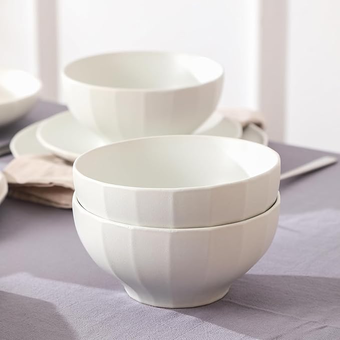 Stone Lain Rio 4-Piece Bowl Set Stoneware, Beige