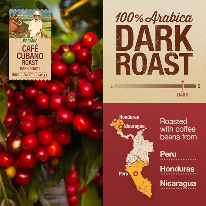 Mayorga Decaf Dark Roast 12oz Bag Cafe Swiss Water Decaffeinated Cubano Roast 100% Arabica Whole Coffee Beans - Smoothest Organic Coffee - Specialty Grade, Non-GMO, Direct Trade