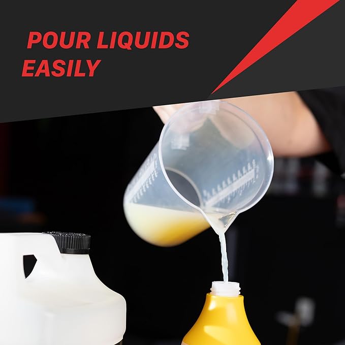 Maxshine Universal Measuring Cup 1000ml – Transparent, Chemical-Resistant Polypropylene – High-Accuracy Markings, Easy-Grip Handle – Durable & Reusable for Car Detailing Use