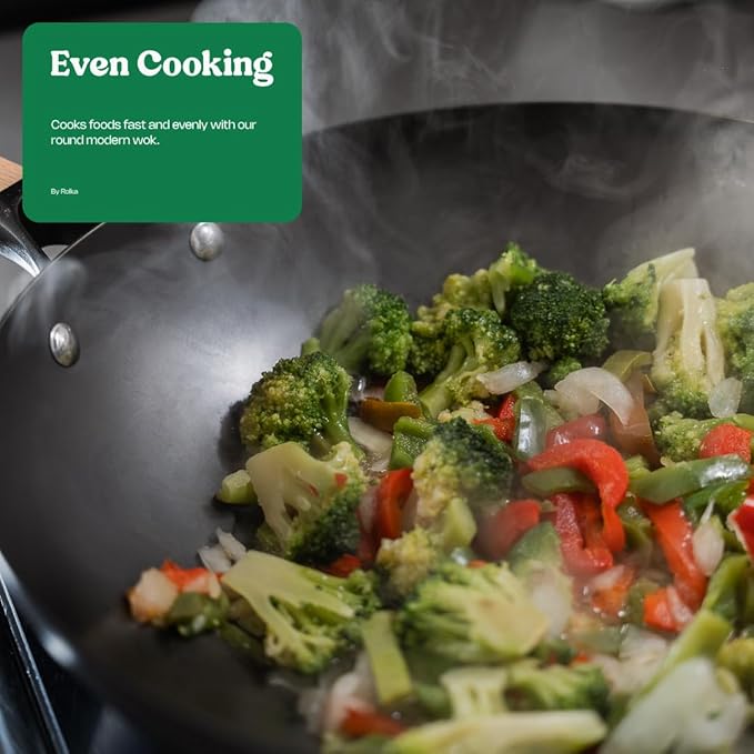 ANGORA BRANDS Wok Pan for Kitchen - Versatile Cookware - Good for Stir Fry - Nonstick Frying Pan - by Rolka