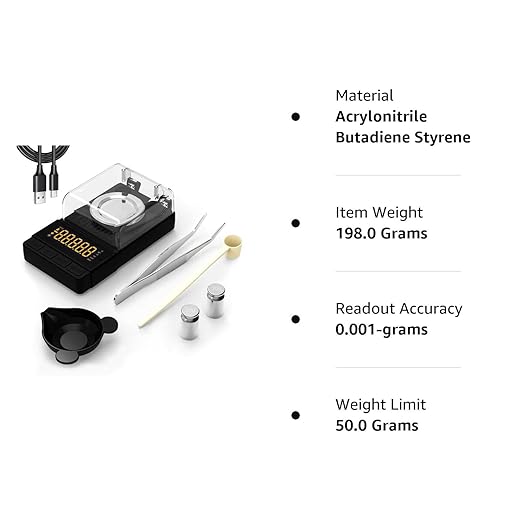 MAXUS Digital Milligram Scale 50g/0.001g, Compact Mg Scale with 20g Calibration Weight and Accessories, Black Powder Scale for Reloading