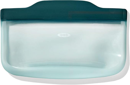 OXO Good Grips Silicone Reusable Bag – Snack Bag (12 oz) - Lagoon