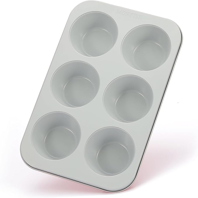 Jumbo Muffin Pan-Large Cupcake Pan Non Stick 6 cup 3.5x1.77 inch Carbon Steel muffin tin for home baking non stick