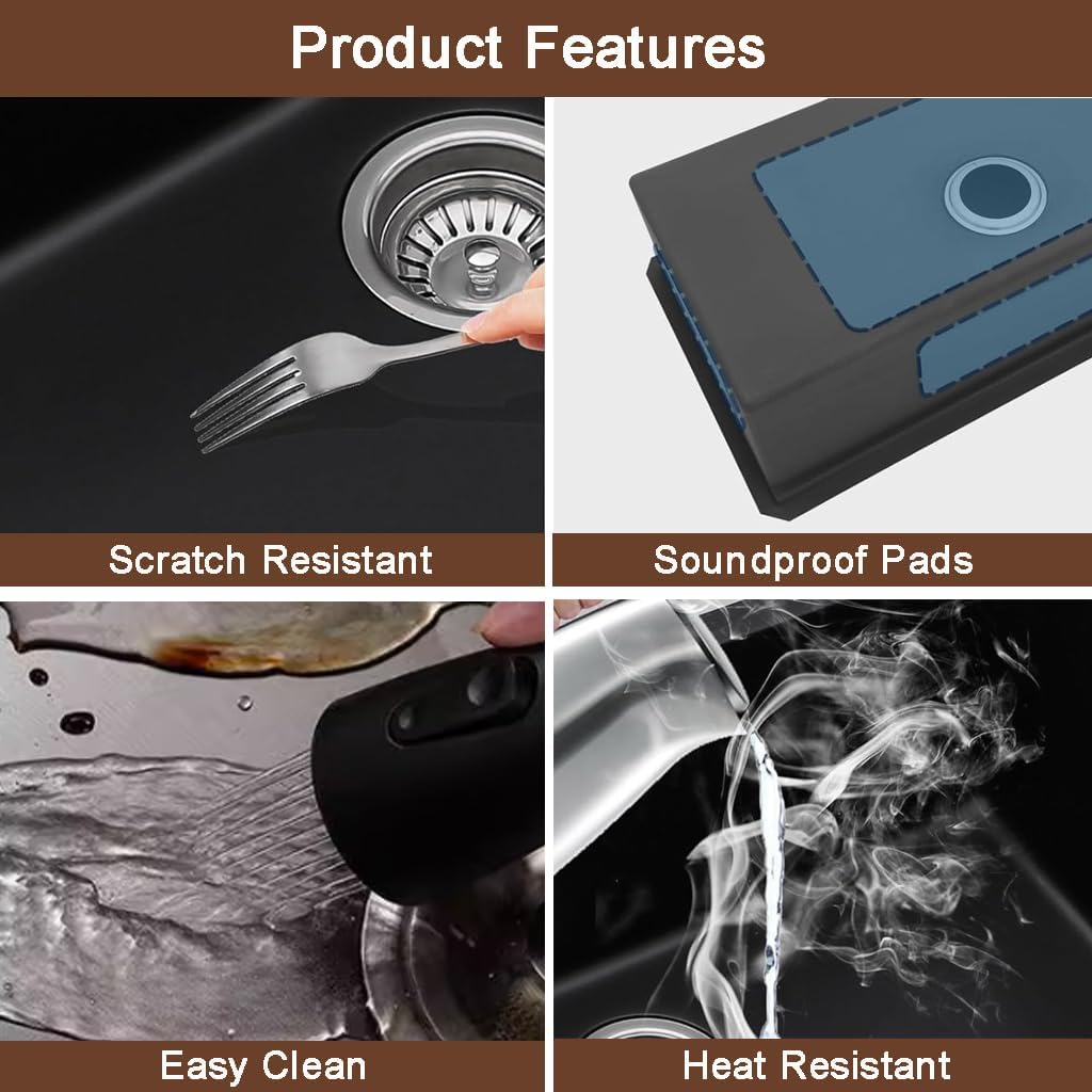 Drop In Kitchen Sink Workstation, Nano Stainless Steel Topmount Bar Single Bowl Sink Combo-Soap Dispenser, Drain Basket, Drain Strainer Set for Modern Kitchen Sink (23.6 * 17.7 * 7.9in)