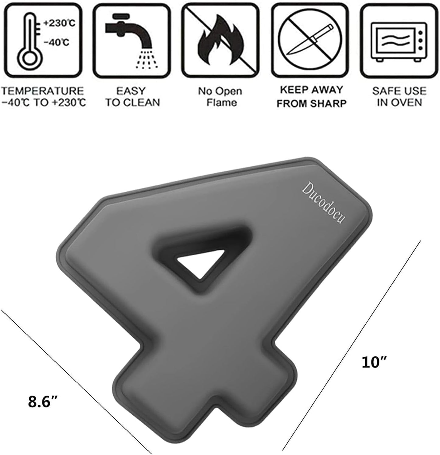 Ducodocu 3D Silicone Cake Pans Large Number Cake Mould Novelty Cake Tins DIY Baking Mold for Birthday Wedding Anniversary 10 inch Number of 4