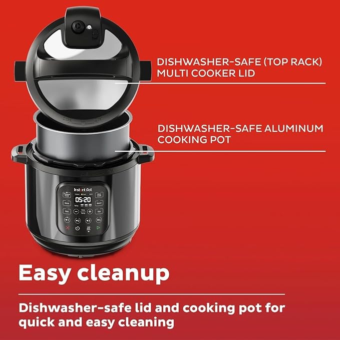 Instant Pot 8Qt RIO Chef Series 7-in-1 Multi-Cooker, Black – Pressure Cooker, Slow Cooker, Rice, Sauté, Steamer, Warmer & More, Nonstick Wide Base, Family Size Programmable Electric Pot