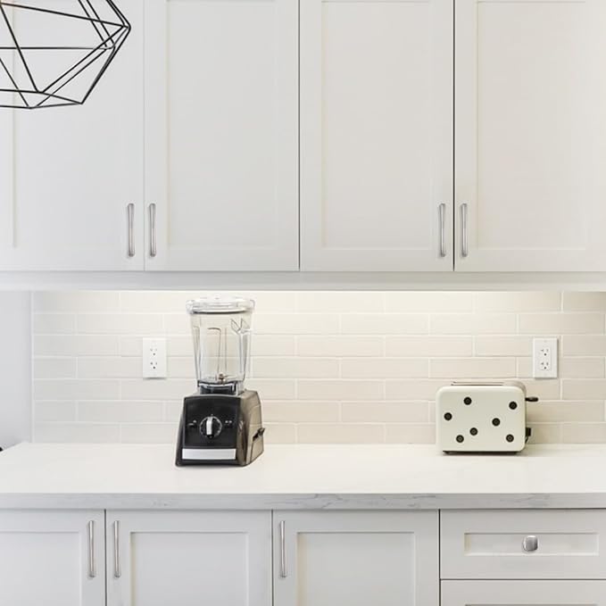 20 Pack 3 Inch(76mm) Kitchen Cabinet Handles Brushed Satin Nickel Cabinet Pulls Silvery Drawer Pulls Zinc Alloy Kitchen Hardware