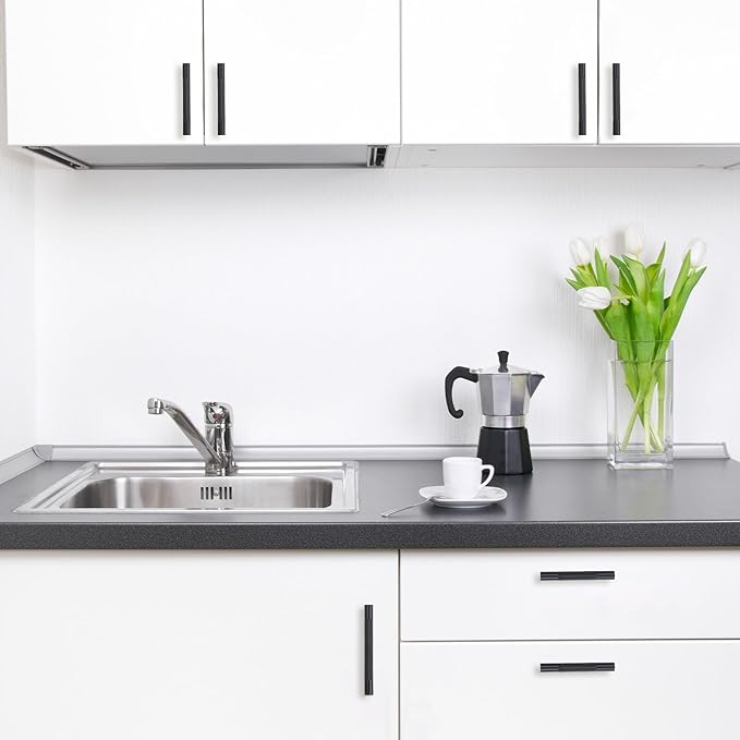 10 Pack 5 inch(128mm) Matte Black Kitchen Cabinet Handles Knurled Cabinet Pulls Black Drawer Pulls Kitchen Hardware