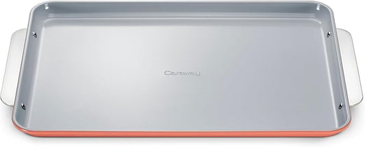 Caraway Non-Stick Ceramic Baking Sheet - Naturally Slick Ceramic Coating - Non-Toxic, PTFE & PFOA Free - Perfect for Baking, Roasting, and More - Large (18" x 13") - Perracotta