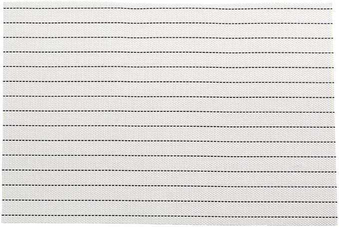 Restaurantware Carmel Mesh 16 x 12 Inch Table Placemats Set Of 6 Woven Washable Placemats - Pick Stitch Design No Stain White Kitchen Placemats Heat Tolerant Easy To Clean