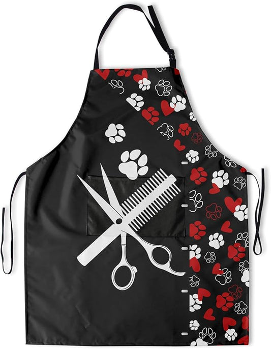 Funny Animal Apron with 2 Pockets Waterproof for Men Women Kitchen Garden Decor