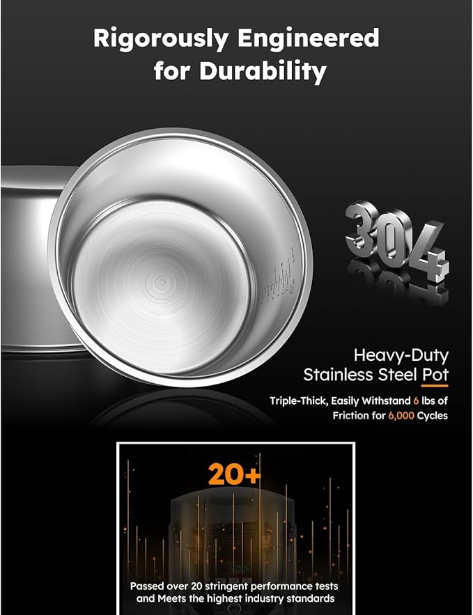 Nuwave Duet Air Fryer, Electric Pressure Cooker & Grill Combo, 540 IN 1 Multicooker with 2 Removable Lids, Slow Cook, Sears, Sautés, 18/10 SS Pot, Sure-Lock Safety Tech & 9 Deluxe Accessories