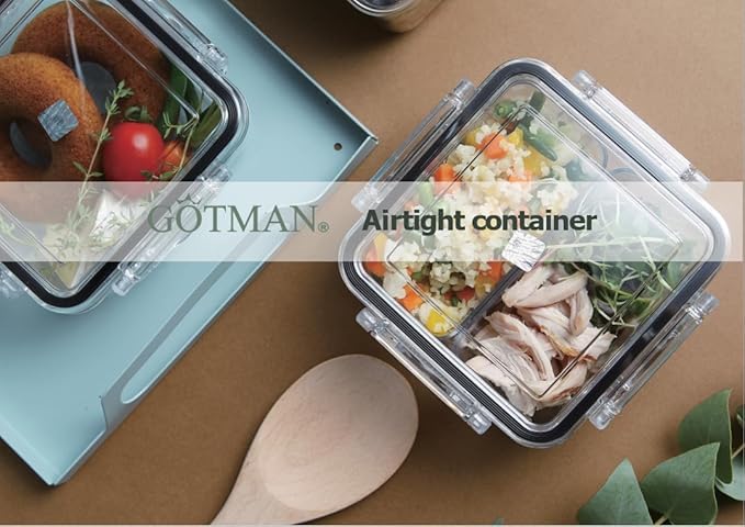 Airtight Food Storage Container with Lid(21.5 + 26.5 oz ,5 Removable Boxes) - Tritan 100% | BPA-Free | Candy and Nuts Organizer| Fruits, Vegetables | Travel, Party and Picnic | Meal Prep| Lunch box
