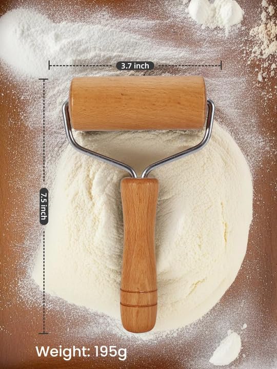 Pizza Rolling Pin, Small Rolling Pin, Non-Stick Wooden Dough Roller for Pastry Tortilla Pizza Cookie Dumpling(Type 1)