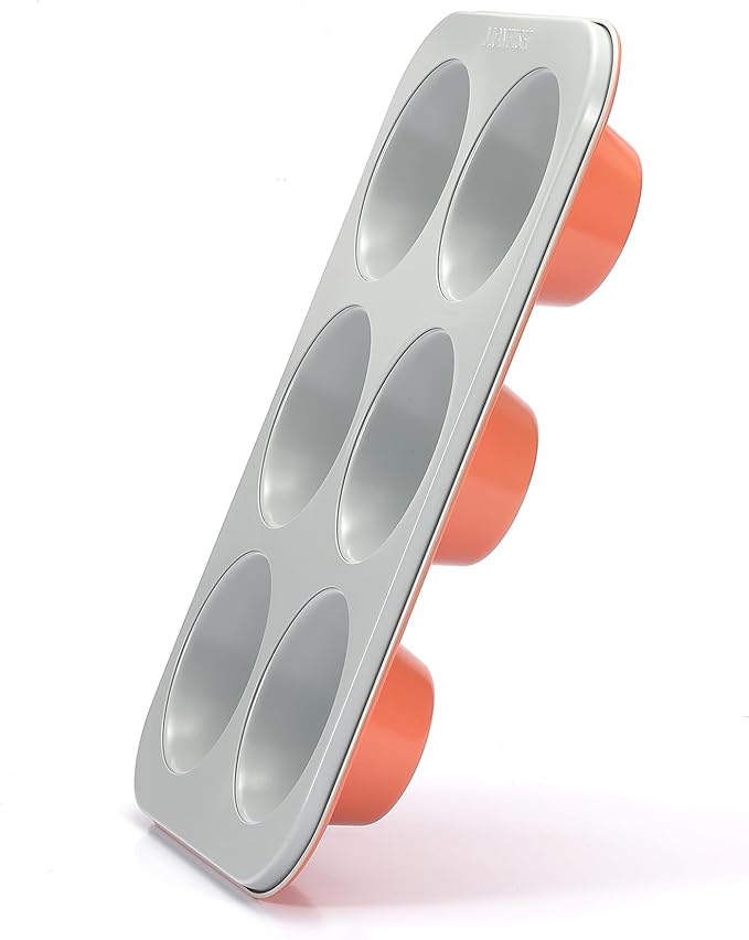 Jumbo Muffin Pan-Large Cupcake Pan Non Stick 6 cup 3.5x1.77 inch Carbon Steel muffin tin for home baking non stick