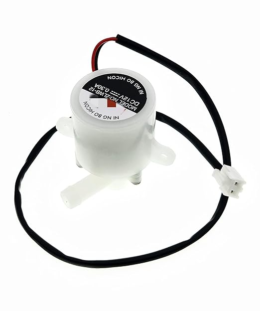 ZLWB-12 HZB-12A/25BF Household Small Bullet Ice Maker Water Pump Compatible with HZB-50A/ HZB-50/ HZB-60/ HZB-80/ HZB-25BF/ HZB-13F/ HZB-20F/ HZB-20FA Ice Maker Machine DC 12V 0.3A