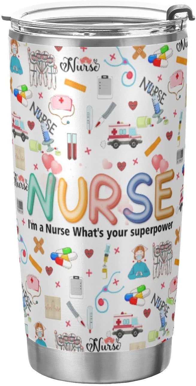 JUDIAN Nurse Tumblers - 20oz Coffee Travel Mug Gifts for Women